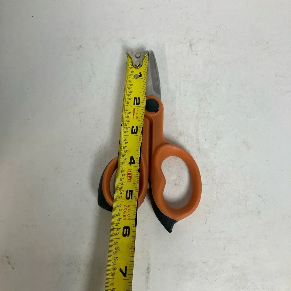Scissors Orange Soft Grip Stainless Steel Blades Ergonomic‎ Office Craft